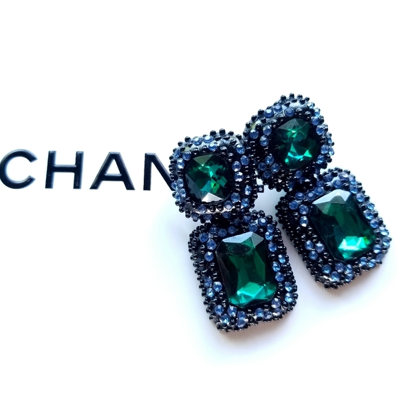 Beautiful Colorblocked Chandelier Earrings - Picture 2 of 2